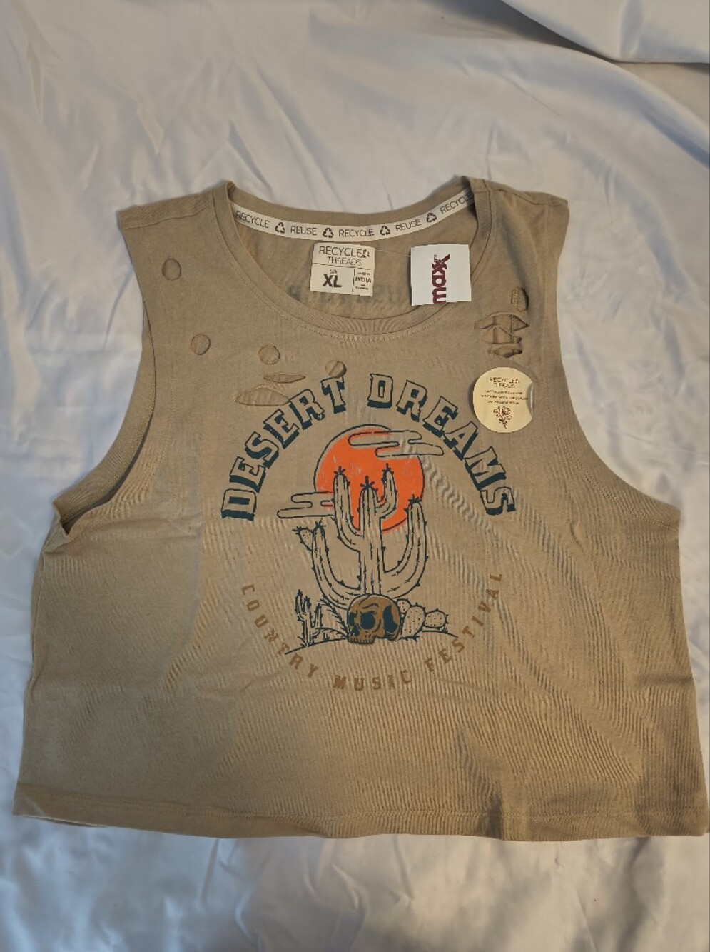 Desert Dreams Graphic Tank Top - Tan